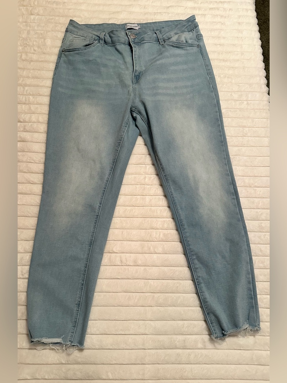 refuge Light Blue High-Rise Skinny Jeans